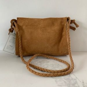 NWT: Zara Split Suede Leather Crossbody Bag
